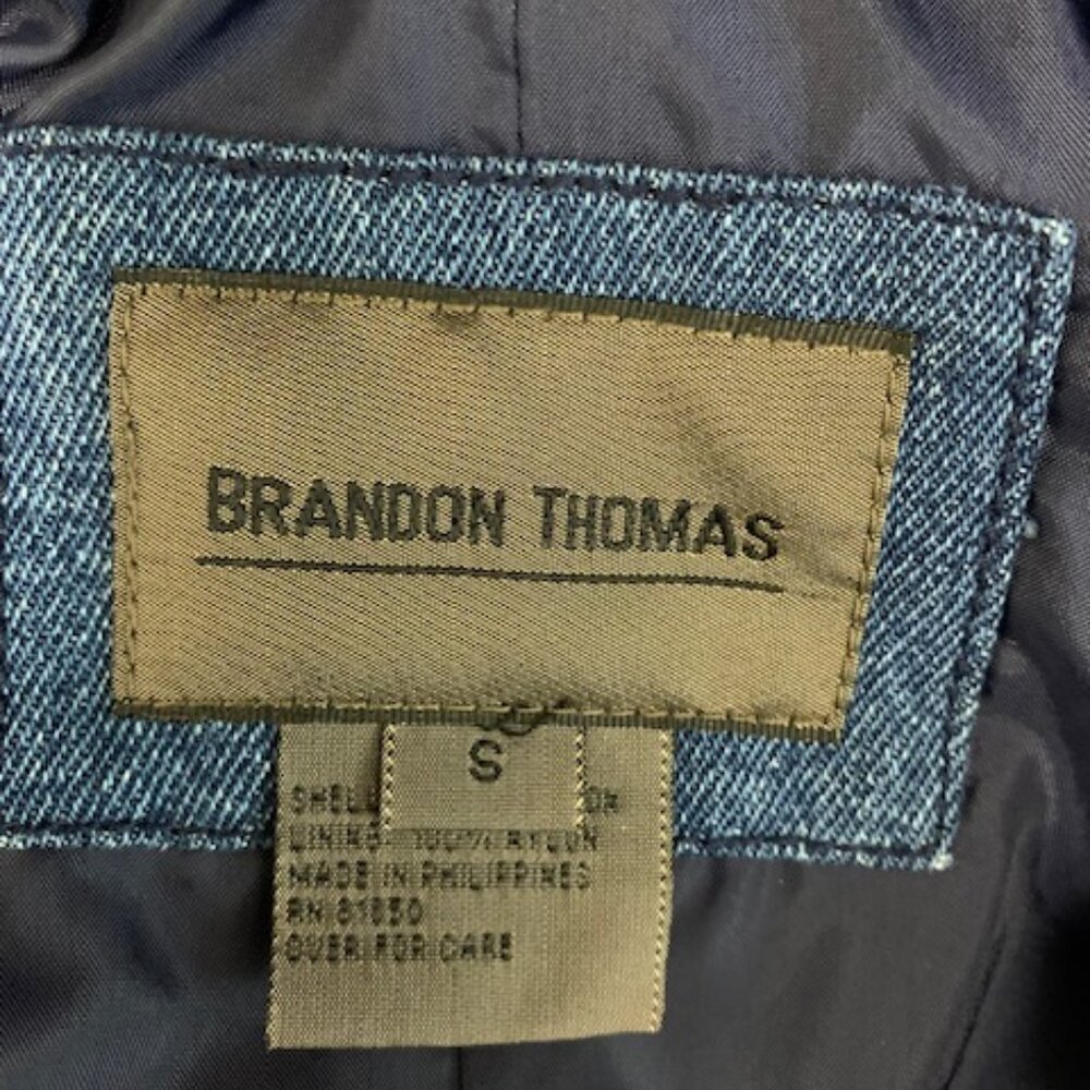 Vintage Brandon Thomas 100% Denim blue Chore Barn jacket w lining - Picture 3 of 11